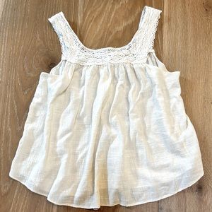 Madewell tank with crochet detail